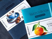 Скетчбук Малевичъ для маркеров Малевичъ "Markers" 15х19 см 18 л 220 г, бирюзовый