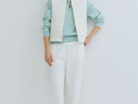 Джемпер с воротником поло на молнии, Зеленый