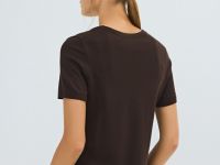 Базовый джемпер с коротким рукавом, Коричневый