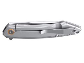 Нож складной Ruike P831S-SA, сталь 14C28N, рукоять сталь, серый