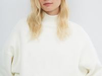Свитер из мягкой пряжи с шерстью, Белый