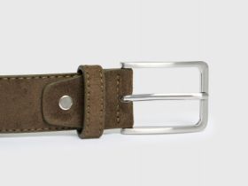 Ремень из искусственной замши, Зеленый