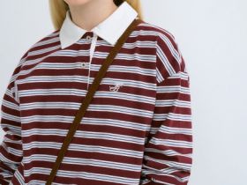 Поло с длинным рукавом для девочек, Фиолетовый