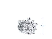 Пусеты из белого золота с бриллиантами э4001пс10177200