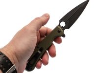 Складной нож Daggerr Arrow Olive DLC, сталь D2, рукоять G10