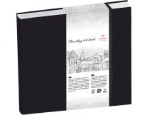 Блокнот для эскизов Лилия Холдинг "Travelling sketchbook" 30х30 см 80 л 130 г Черный