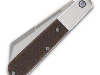 Складной нож Queen Cutlery Large Sheepsfoot Barlow, сталь M390, рукоять микарта, коричневый