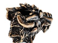 Бусина для темляка Рогатый Дракон, бронза