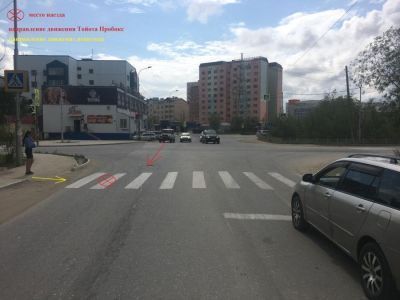В Якутске водитель наехал на переходившего дорогу ребенка