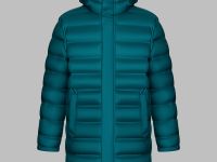 Утепленное полупальто с капюшоном