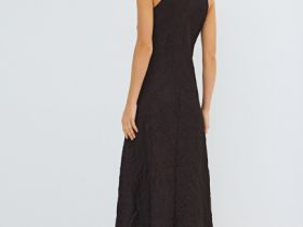 Платье из жатого сатина, Коричневый