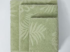 Полотенце махровое Tropico, зеленое