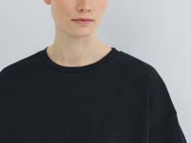 Футболка оверсайз из плотного хлопка, Черный