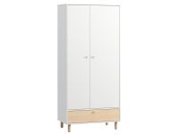 Распашной шкаф Дикинс 2-85x190 Береза/Белый