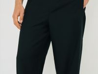 Широкие брюки из вискозы, Черный