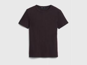 Футболка в рубчик, Коричневый