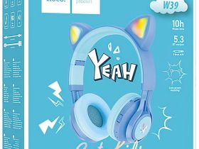 Наушники Hoco W39 Cat Ear Голубые