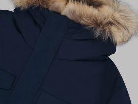 Длинный пуховик с натуральным пухом