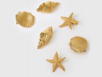 Заколки для волос в морском стиле, 6 шт., Золотой