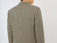 Однобортный пиджак из смесовой шерсти, Коричневый