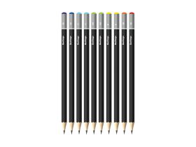 Набор карандашей чернографитных Berlingo 10 шт., 3H-3B, заточен., картон. упак., европодвес