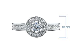 Классическое кольцо из белого золота э4712кц02186800_white