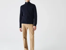 Мужской шерстяной свитер Lacoste на молнии