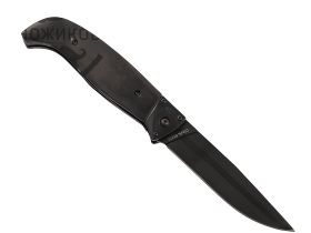 Складной нож Финка Ладога, сталь 65Х13, черный клинок