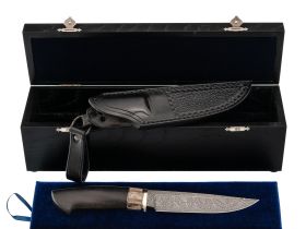 Подарочная шкатулка для ножа с двойным дном, дуб, лак