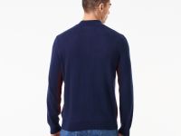 Мужской хлопковый свитер Lacoste на молнии с высоким воротом