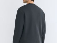 Базовый свитшот с принтом, Серый