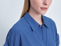 Блузка с коротким рукавом и отложным воротником