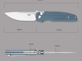 Нож складной Firebird FH926-GY, сталь D2, рукоять G10, серый