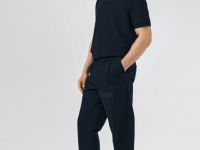 Брюки из твила, Синий