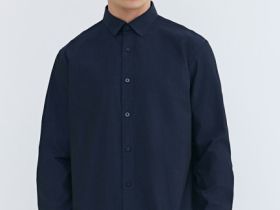 Рубашка из хлопка, Синий