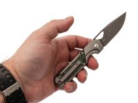 Складной нож Kizer Mini Militaw, сталь S45VN, рукоять титан/карбон
