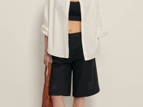 Шорты из хлопка со складками