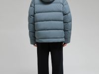 Пуховик с воротником-стойкой и капюшоном