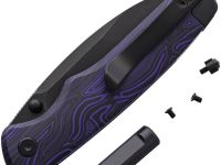 Складной нож Petrified Fish Bat, сталь N690, рукоять Purple Gmascus G10
