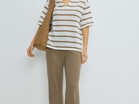 Широкие брюки, Бежевый