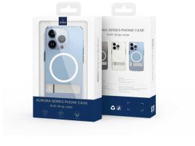 Чехол-накладка Wiwu Aurora Series Magsafe для Apple iPhone 14 Pro пластиковый с подставкой (прозрачный)