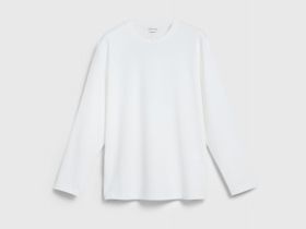 Футболка из плотного джерси с принтом, Белый