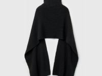 Шарф с воротником на молнии, Черный