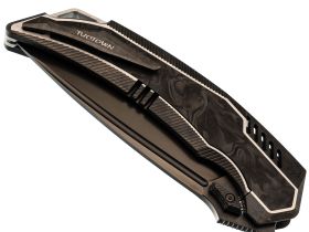 Складной нож TuoTown Tiburon DLC, сталь Tmax, рукоять Black Crystal Ti/Chaotic Black CF