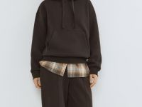 Флисовое худи, Коричневый