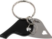 Нож-брелок складной сердце LionSteel LB EB - LionBeat Ebony, сталь 440, рукоять африканское дерево