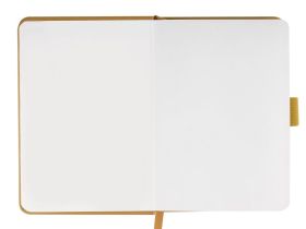 Скетчбук Гамма "Студия" А6 100 л 110 г, золото, твердая обложка, на резинке, белая