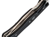 Складной нож НОКС Офицерский-С, сталь AUS-8, рукоять ABS пластик, черный