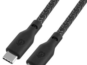Кабель uBear Trend Cable USB-C - USB-C, 1.2 м, нейлон черный