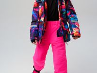 Брюки текстильные с полиуретановым покрытием для девочек